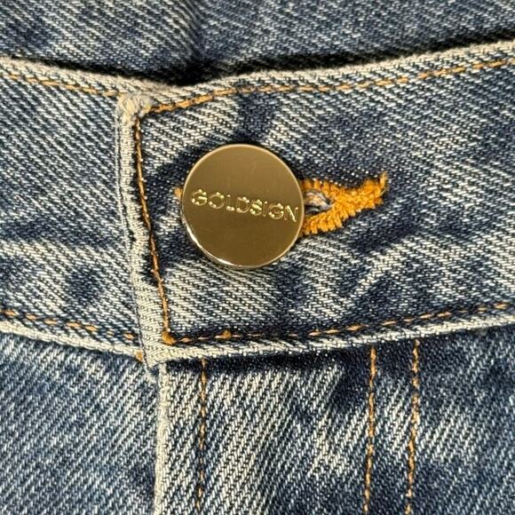 Goldsign | High-Rise Tapered-Leg Jeans | Blue | Size 29 - Picture 7 of 16